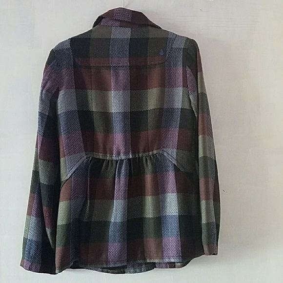 Plaid Volcom zip up jacket - Picture 3 of 4